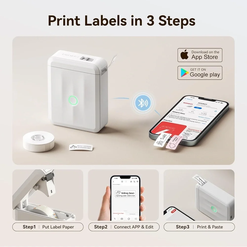 NWT New in Box NIIMBOT D110 Mini Label Maker Machine in White